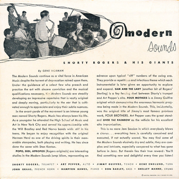 Shorty Rogers & His Giants ~ Modern Sounds (Vinyl) - Djungel & Jazz