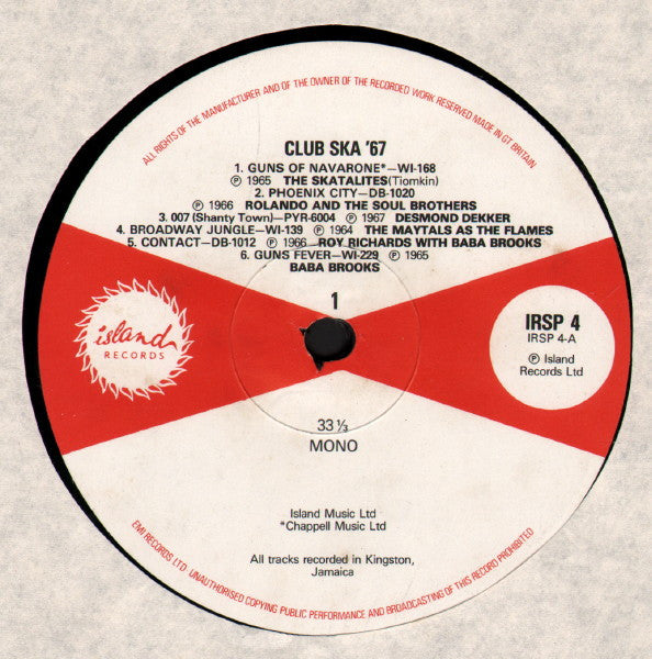 Various : Club Ska '67 (LP, Comp, Mono, RE)