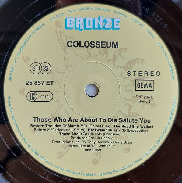 Colosseum ~ Those Who Are About To Die Salute You (Vinyl) - Djungel & Jazz