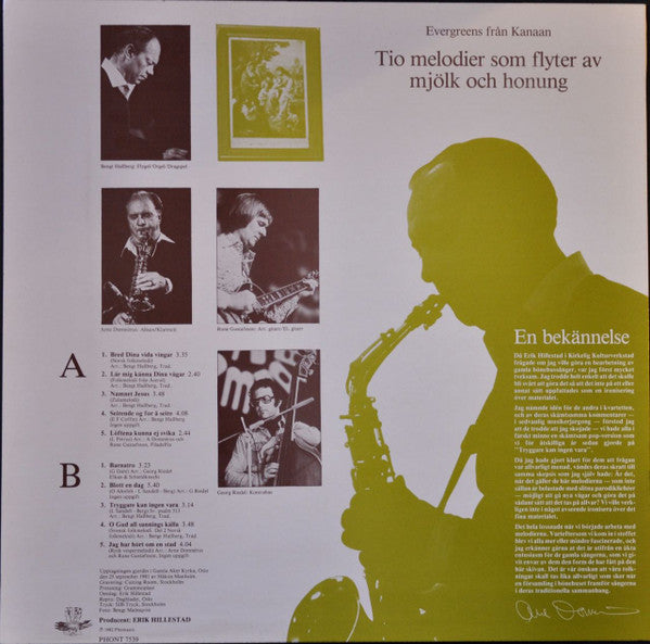 Arne Domnérus' Kvartett ~ Evergreens Fra Kanaan (Vinyl) - Djungel & Jazz