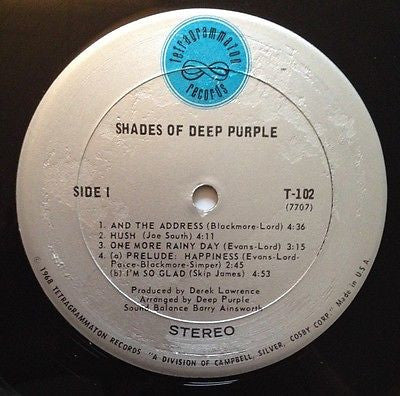 Deep Purple ~ Shades Of Deep Purple (Vinyl) - Djungel & Jazz