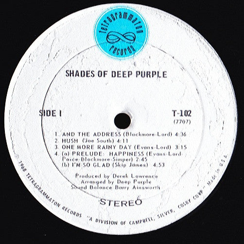 Deep Purple ~ Shades Of Deep Purple (Vinyl) - Djungel & Jazz
