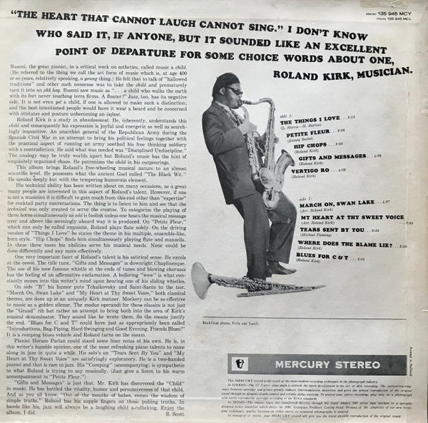 Roland Kirk : Gifts & Messages (LP, Album)