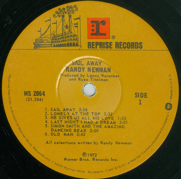 Randy Newman ~ Sail Away (Vinyl) - Djungel & Jazz