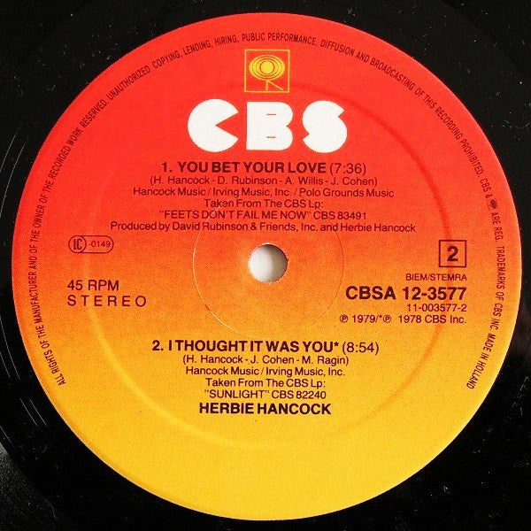 Herbie Hancock ~ Rockit (Extended Dance Version) (Vinyl) - Djungel & Jazz