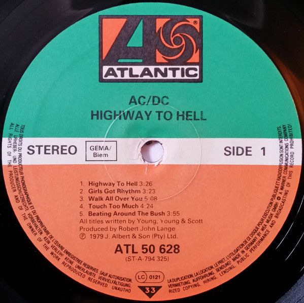 AC/DC : Highway To Hell (LP, Album, RP)