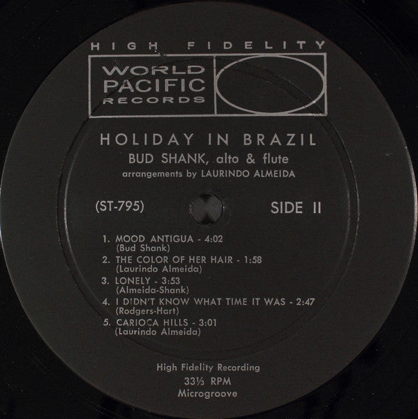 Bud Shank ~ Holiday In Brazil (Vinyl) - Djungel & Jazz