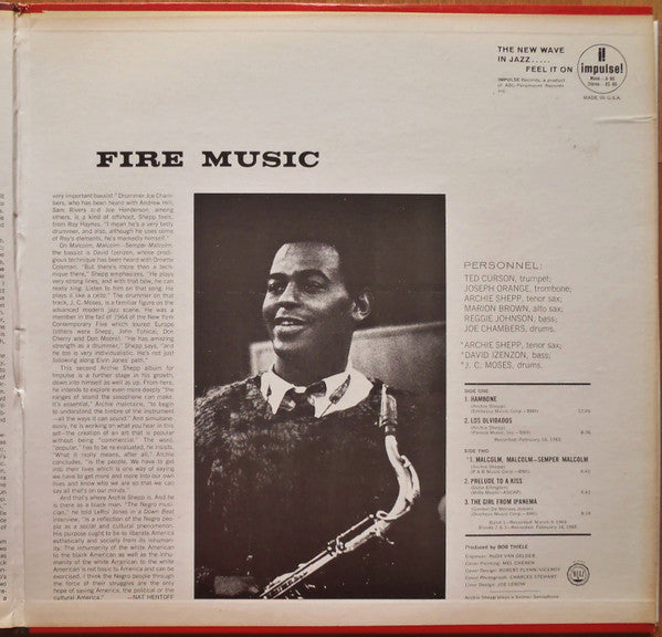 Archie Shepp : Fire Music (LP, Album)