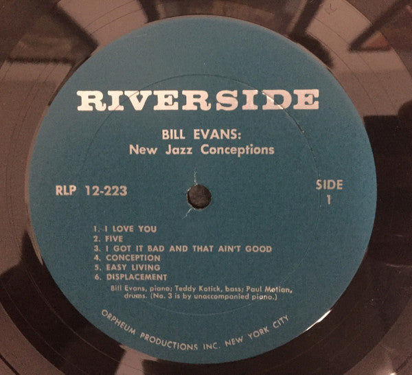 Bill Evans ~ New Jazz Conceptions (Vinyl) - Djungel & Jazz