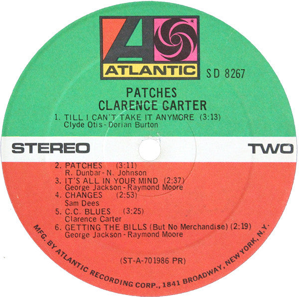 Clarence Carter ~ Patches (Vinyl) - Djungel & Jazz