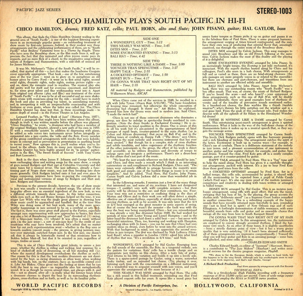 Chico Hamilton Quintet ~ South Pacific In Hi-Fi (Vinyl) - Djungel & Jazz