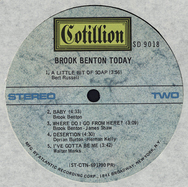 Brook Benton ~ Brook Benton Today (Vinyl) - Djungel & Jazz