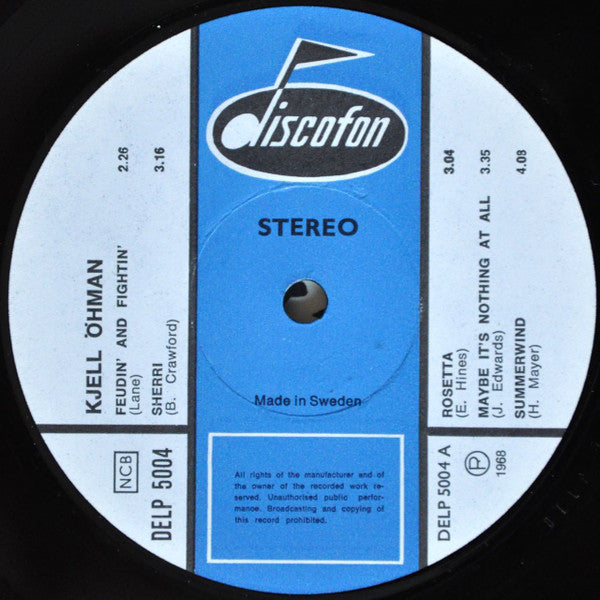 Kjell Öhman ~ Organ Jazz With Kjell Öhman (Vinyl) - Djungel & Jazz