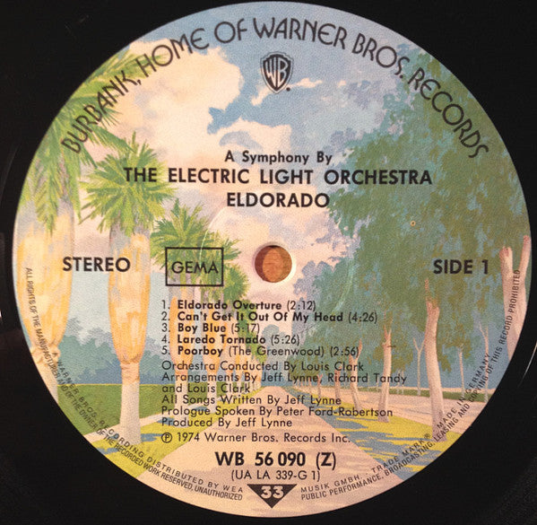 Electric Light Orchestra ~ Eldorado - A Symphony By The Electric Light Orchestra (Vinyl) - Djungel & Jazz