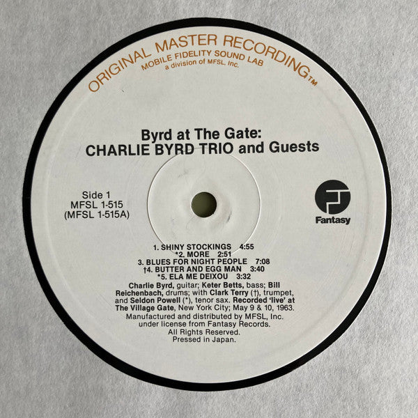 Charlie Byrd Trio & Guests ~ Byrd At The Gate (Vinyl) - Djungel & Jazz