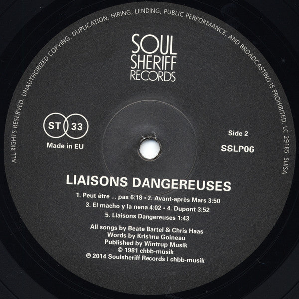 Liaisons Dangereuses ~ Liaisons Dangereuses (Vinyl) - Djungel & Jazz
