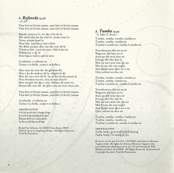 Angélique Kidjo ~ Black Ivory Soul (Vinyl) - Djungel & Jazz