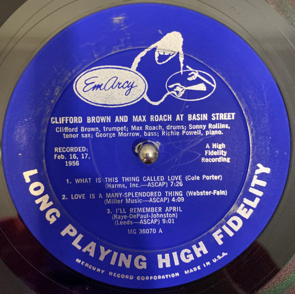 Clifford Brown And Max Roach : At Basin Street (LP, Album, Mono, Hig)