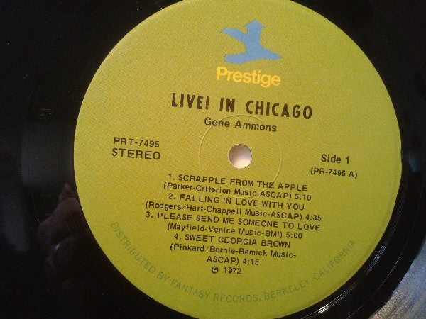 Gene Ammons : Live! In Chicago (LP, Album, RE)