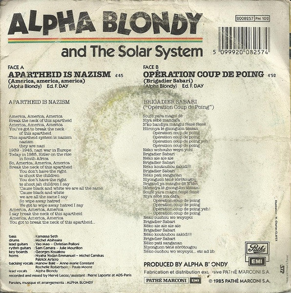 Alpha Blondy ~ Apartheid Is Nazism (Vinyl) - Djungel & Jazz