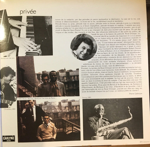 René Urtreger ~ Collection Privée (Extraits De Concerts Inédits) (Vinyl) - Djungel & Jazz
