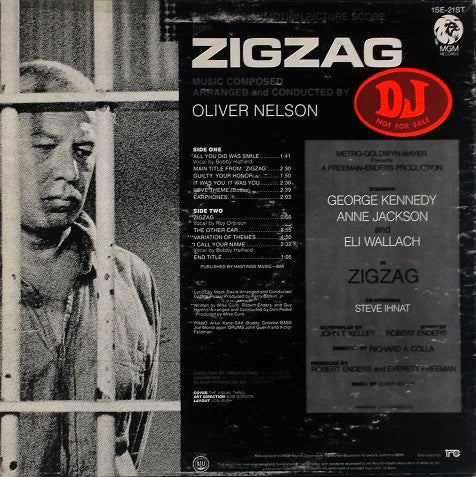 Oliver Nelson ~ The Original Motion Picture Score From Zigzag (Vinyl) - Djungel & Jazz