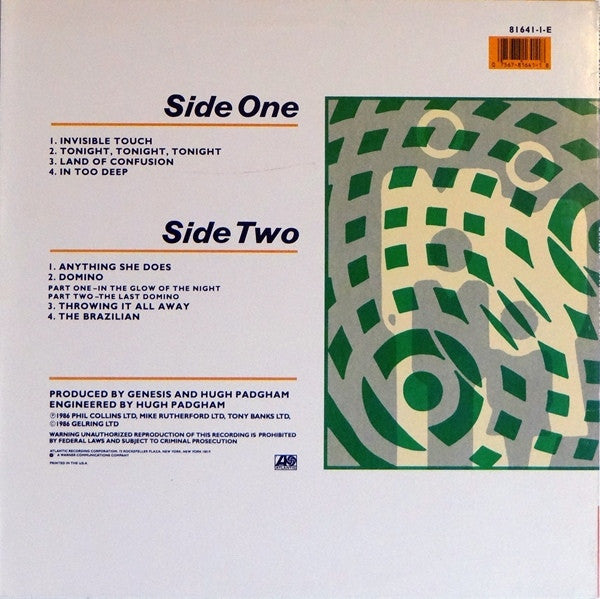 Genesis ~ Invisible Touch (Vinyl) - Djungel & Jazz