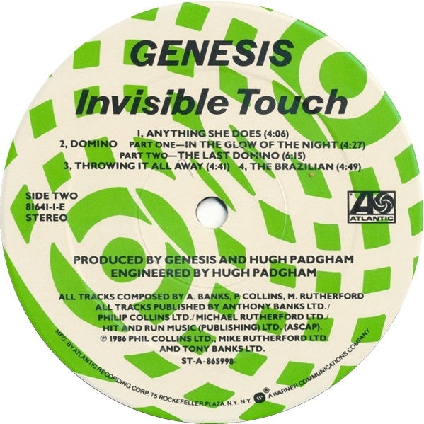 Genesis ~ Invisible Touch (Vinyl) - Djungel & Jazz