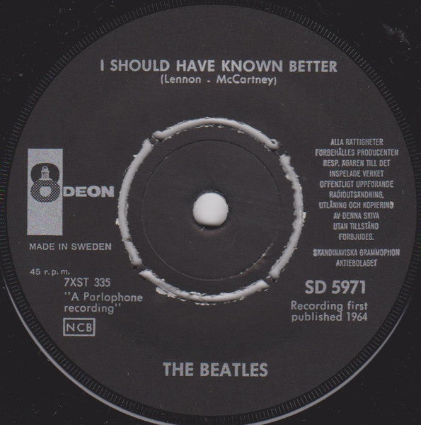 The Beatles ~ I Should Have Known Better (Vinyl) - Djungel & Jazz