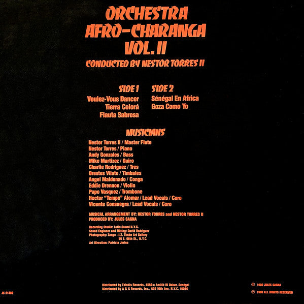 Orchestra Afro-Charanga / Nestor Torres ~ Orchestra Afro-Charanga Vol.II (Vinyl) - Djungel & Jazz