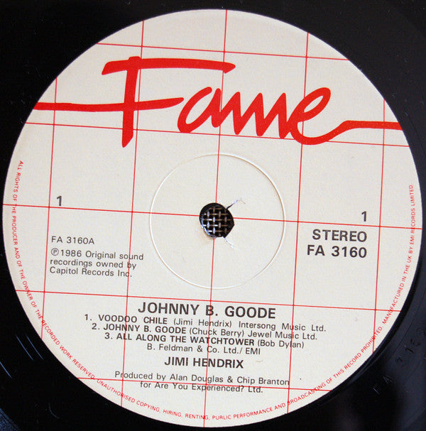 Jimi Hendrix ~ Johnny B. Goode (Original Video Soundtrack) (Vinyl) - Djungel & Jazz