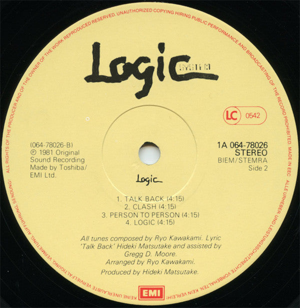Logic System ~ Logic (Vinyl) - Djungel & Jazz