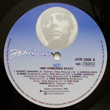Pelle Miljoona & 1980 : Viimeinen Syksy (LP, Album, Blu)