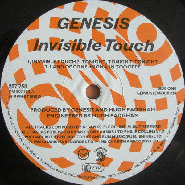 Genesis ~ Invisible Touch (Vinyl) - Djungel & Jazz