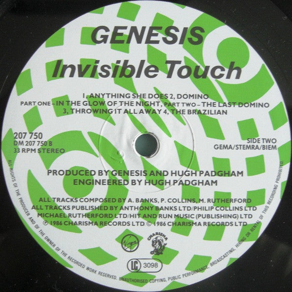 Genesis ~ Invisible Touch (Vinyl) - Djungel & Jazz