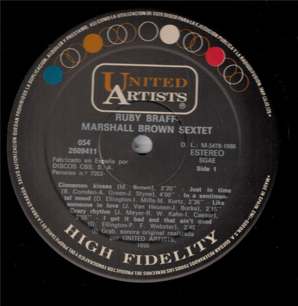 The Ruby Braff-Marshall Brown Sextet ~ The Ruby Braff-Marshall Brown Sextet (Vinyl) - Djungel & Jazz