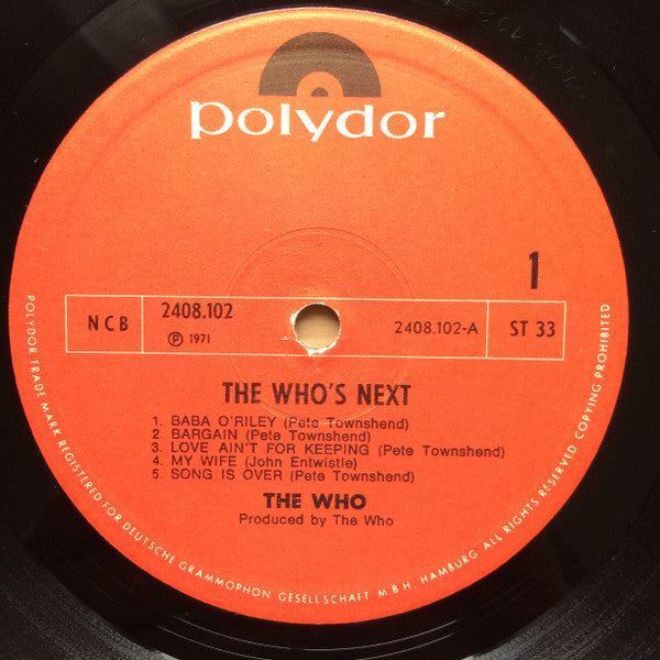 The Who ~ Who's Next (Vinyl) - Djungel & Jazz