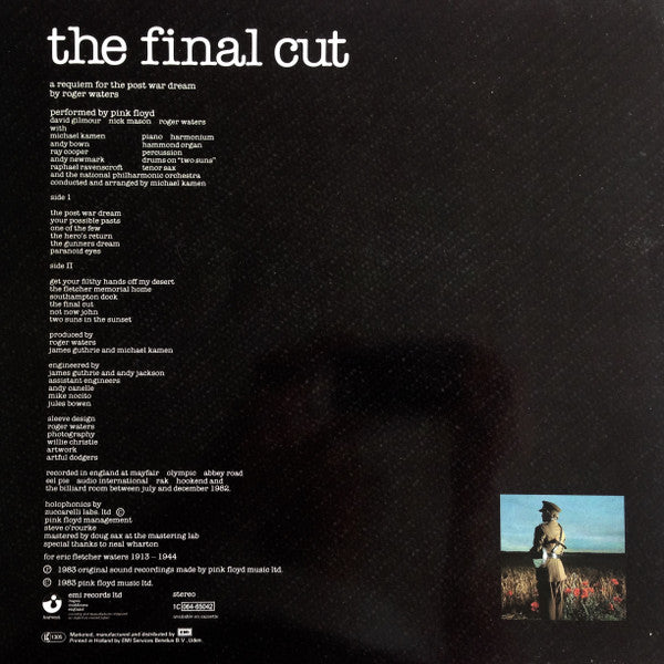Pink Floyd ~ The Final Cut (Vinyl) - Djungel & Jazz