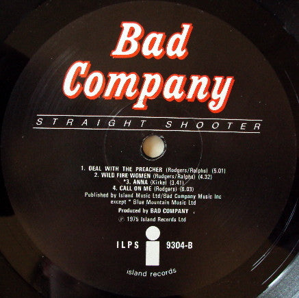 Bad Company ~ Straight Shooter (Vinyl) - Djungel & Jazz