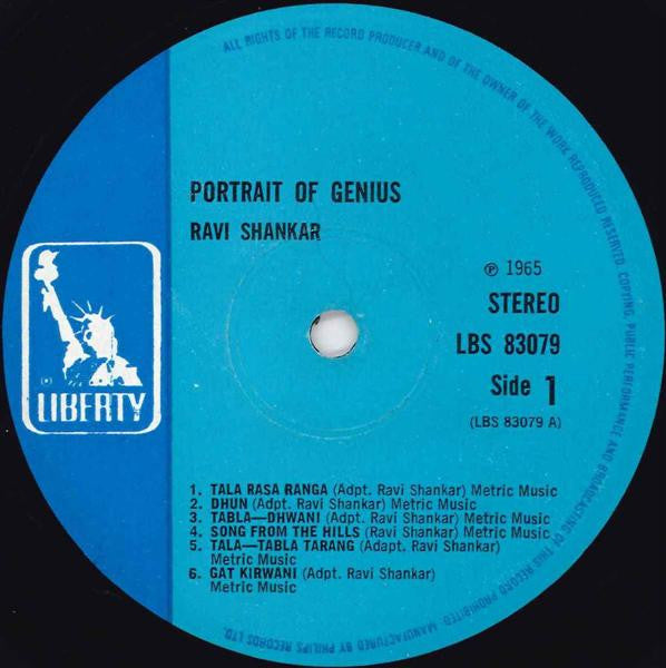 Ravi Shankar ~ Portrait Of Genius (Vinyl) - Djungel & Jazz