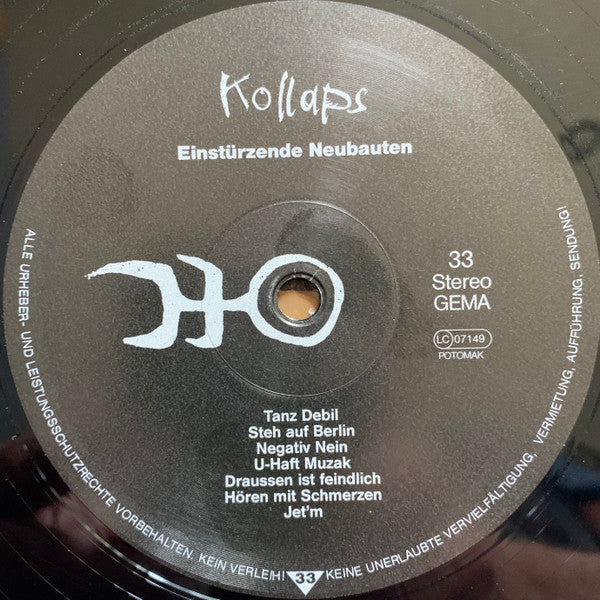 Einstürzende Neubauten ~ Kollaps (Vinyl) - Djungel & Jazz
