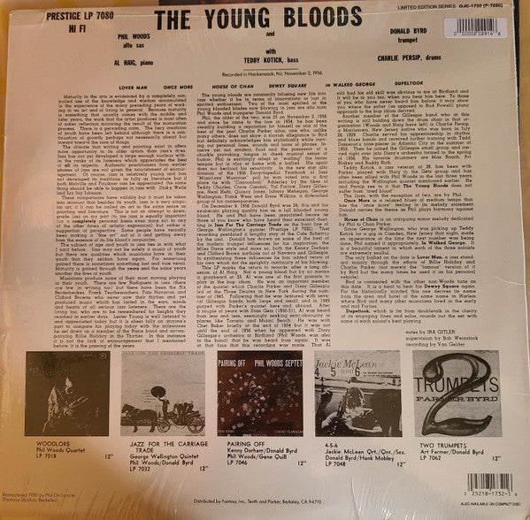 Phil Woods / Donald Byrd ~ The Young Bloods (Vinyl) - Djungel & Jazz