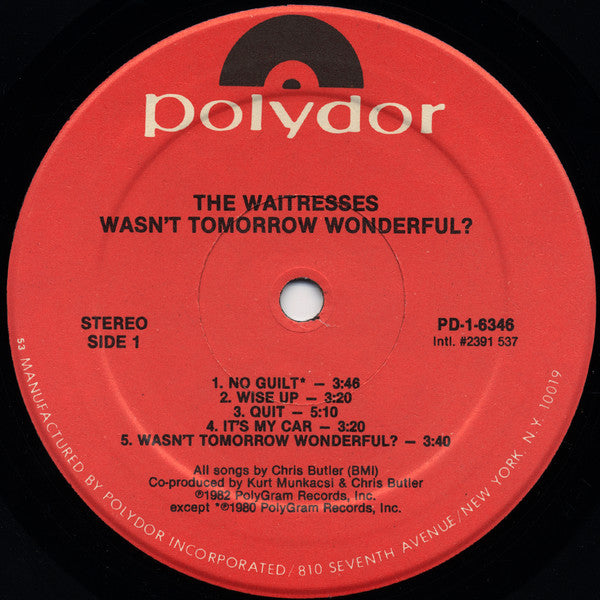 The Waitresses ~ Wasn't Tomorrow Wonderful? (Vinyl) - Djungel & Jazz