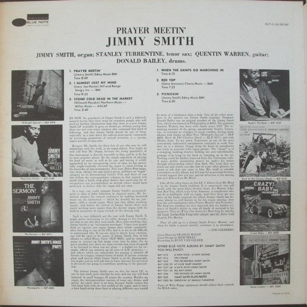 Jimmy Smith ~ Prayer Meetin' (Vinyl) - Djungel & Jazz