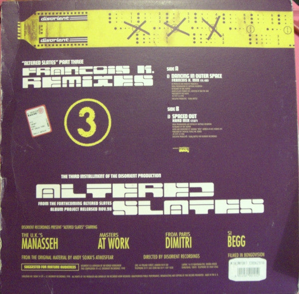 Atmosfear : Altered Slates Part Three (François K. Remixes) (12")