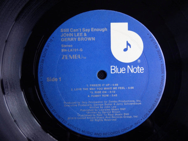 John Lee & Gerry Brown ~ Still Can't Say Enough (Vinyl) - Djungel & Jazz
