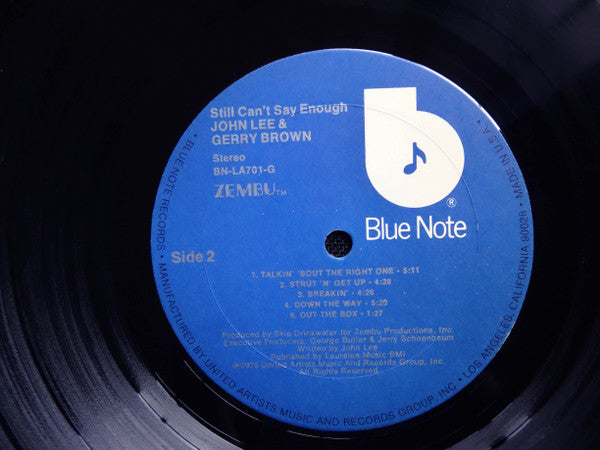 John Lee & Gerry Brown ~ Still Can't Say Enough (Vinyl) - Djungel & Jazz