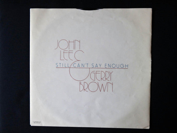 John Lee & Gerry Brown ~ Still Can't Say Enough (Vinyl) - Djungel & Jazz
