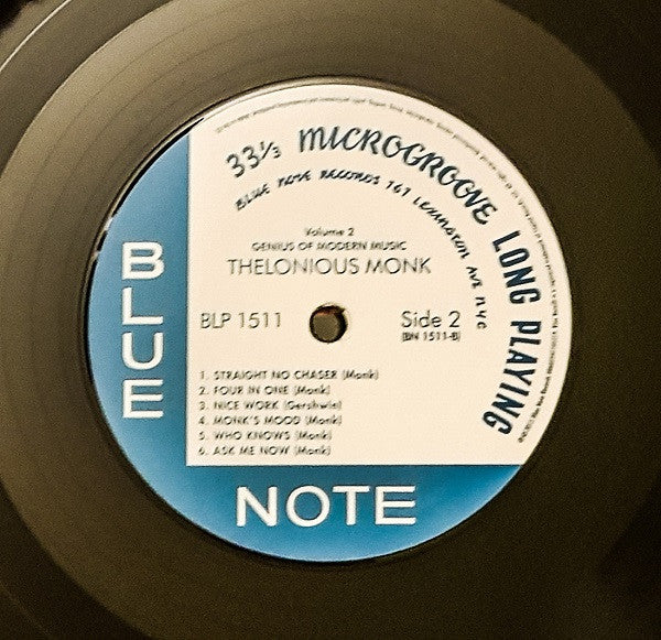 Thelonious Monk ~ Genius Of Modern Music Volume Two (Vinyl) - Djungel & Jazz