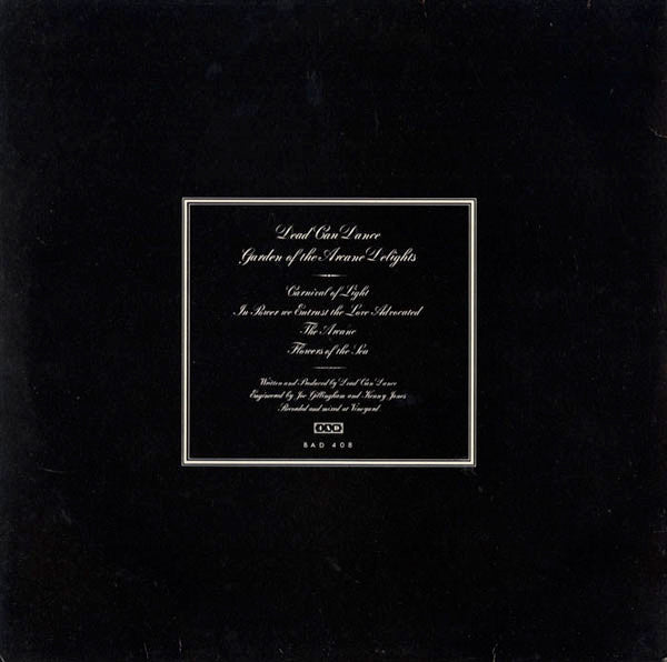 Dead Can Dance : Garden Of The Arcane Delights (12", EP)